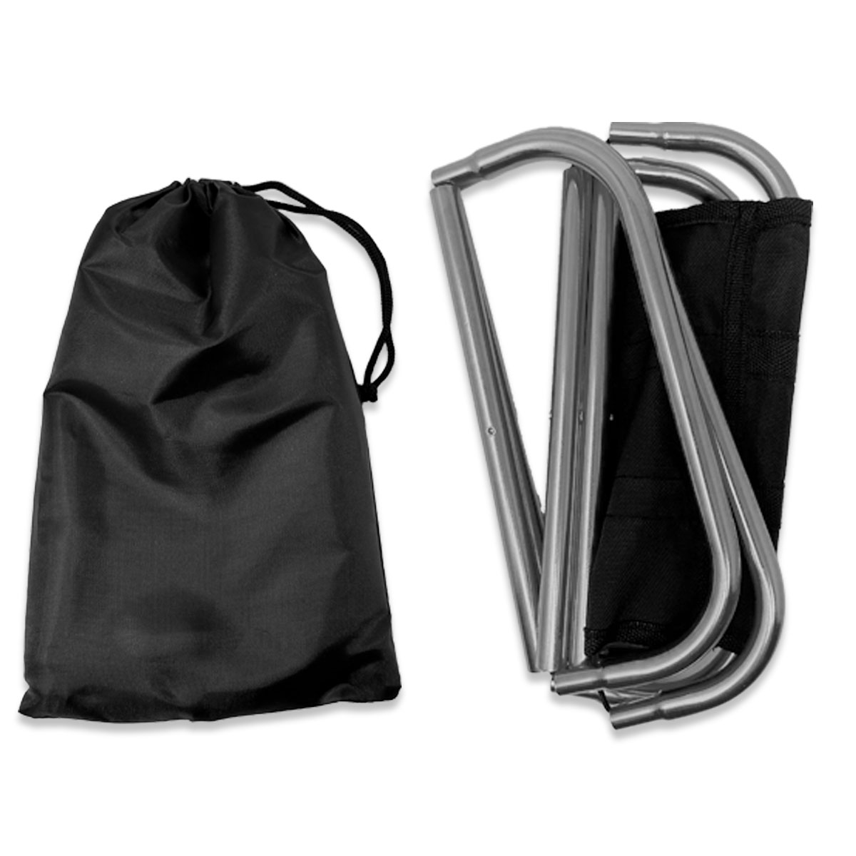 Kleiner Aluminium Camping Hocker Beinauflage Klapphocker Faltbar inkl. Aufbewahrungstasche