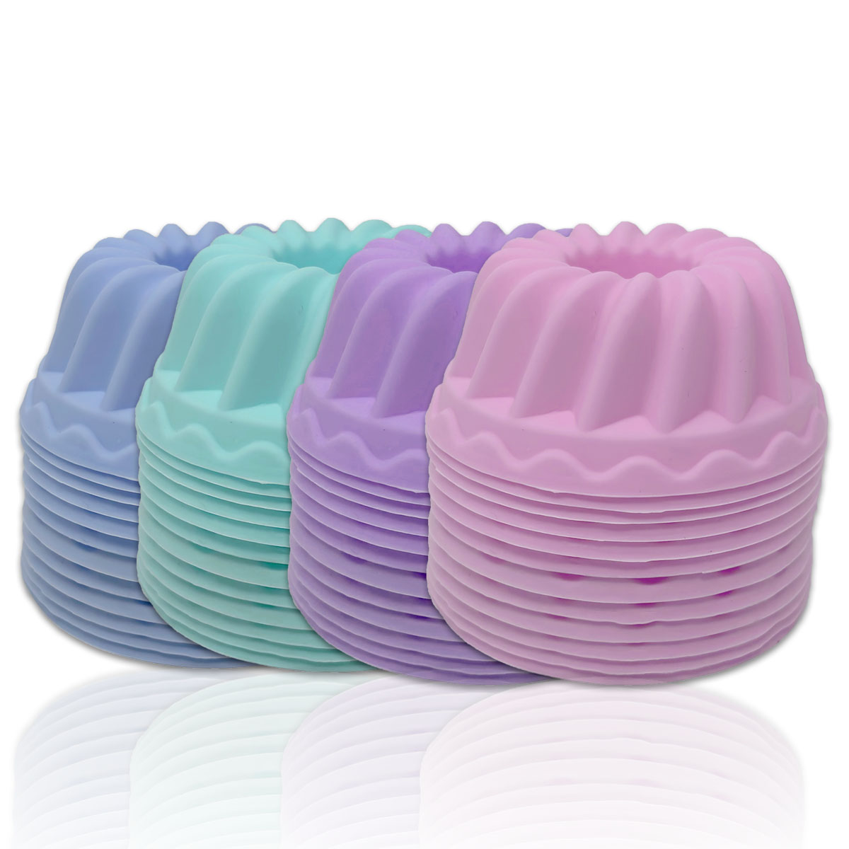 12x Silikon Mini Gugelhupf Backformen Kuchenformen Gugelhupfformen