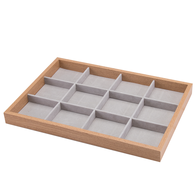 Holz 12 Fächer Vorlagebrett Schmuckablage Schmucktablett Schmuck Tablett Box