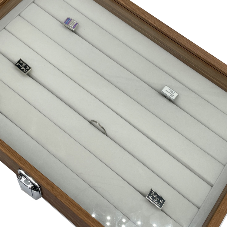 Holz Ringlade Ringbox Ringe Schaukasten Schmuckkasten Schmucklade Schmuckkoffer