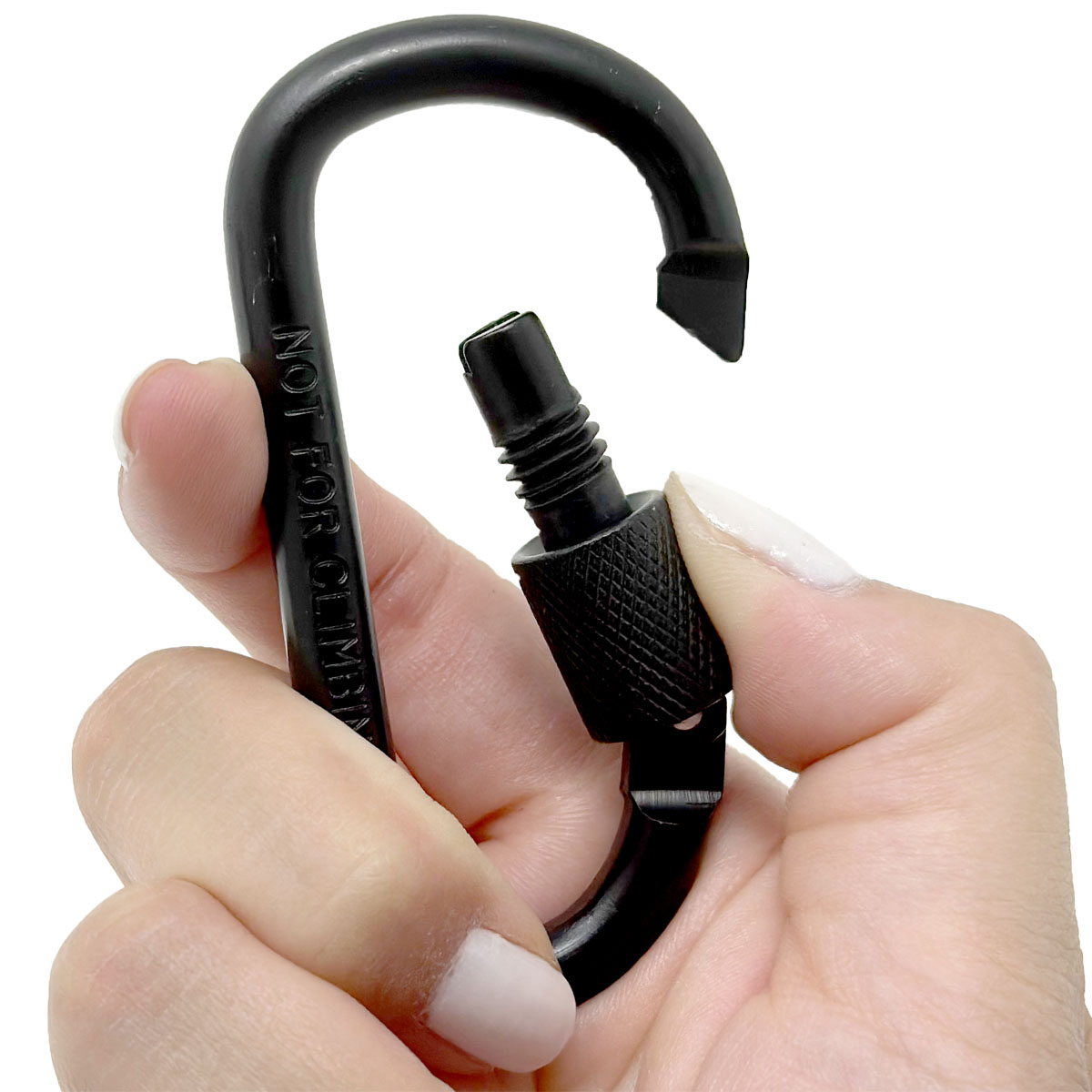 10x Karabinerhaken mit Schraubverschluss Karabiner Schnapphaken Feuerwehr Alu