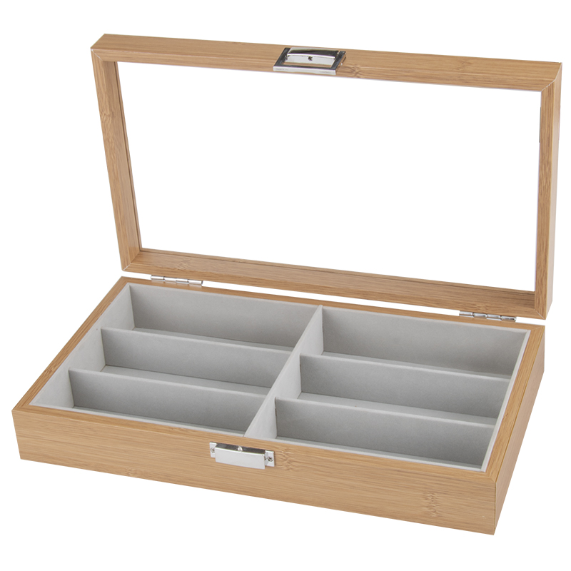 Holz Brillenkoffer 6 Brillen Brillenaufbewahrung Brillenbox Brillenpräsentation