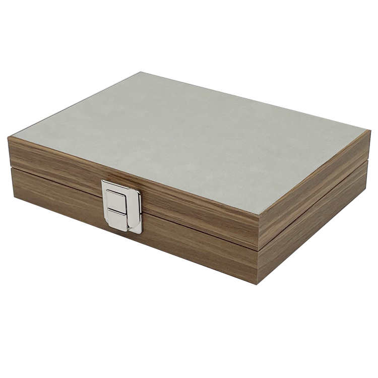 Kleine Holz Schmucklade 12 Fächer Schmuckkasten Schmuckkoffer Schmuckbox Schaukasten Dunkelbraun