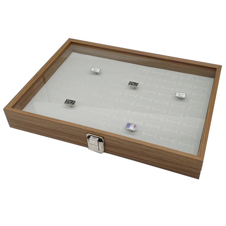 Holz Ohrringe Ringlade Ringbox Ringe Schaukasten Schmuckkasten Schmucklade