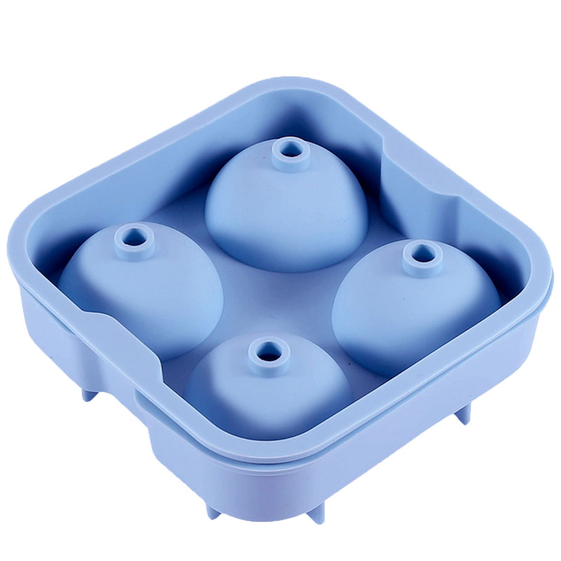 4x Silikon Kugelform Eiswürfelform Eiswürfel Kugel Ice Ball XXL Whiskey Kugeleis