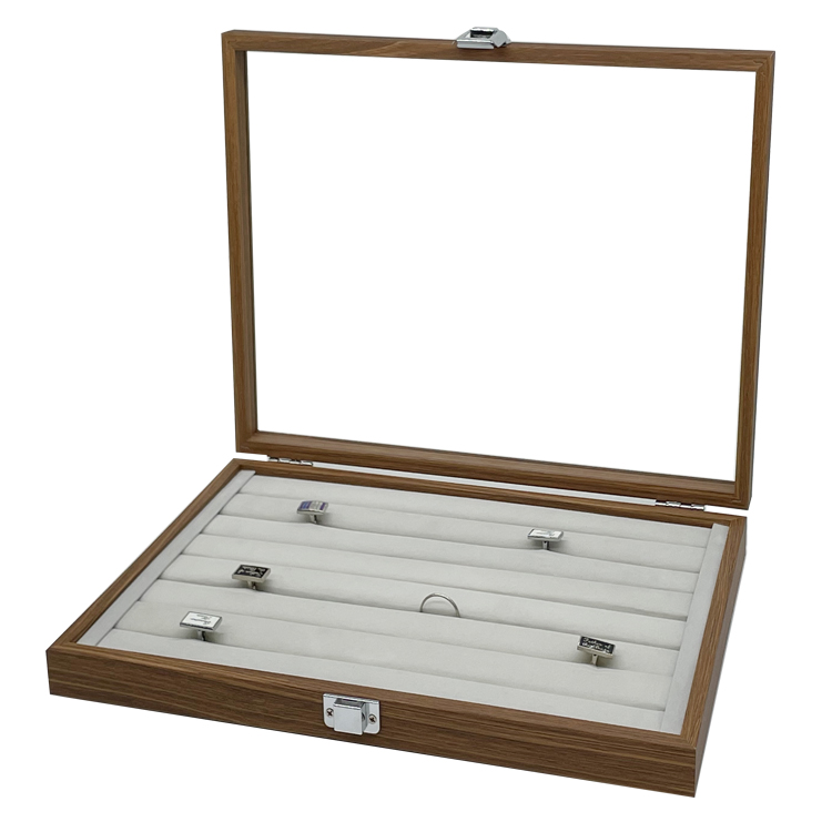 Holz Ringlade Ringbox Ringe Schaukasten Schmuckkasten Schmucklade Schmuckkoffer