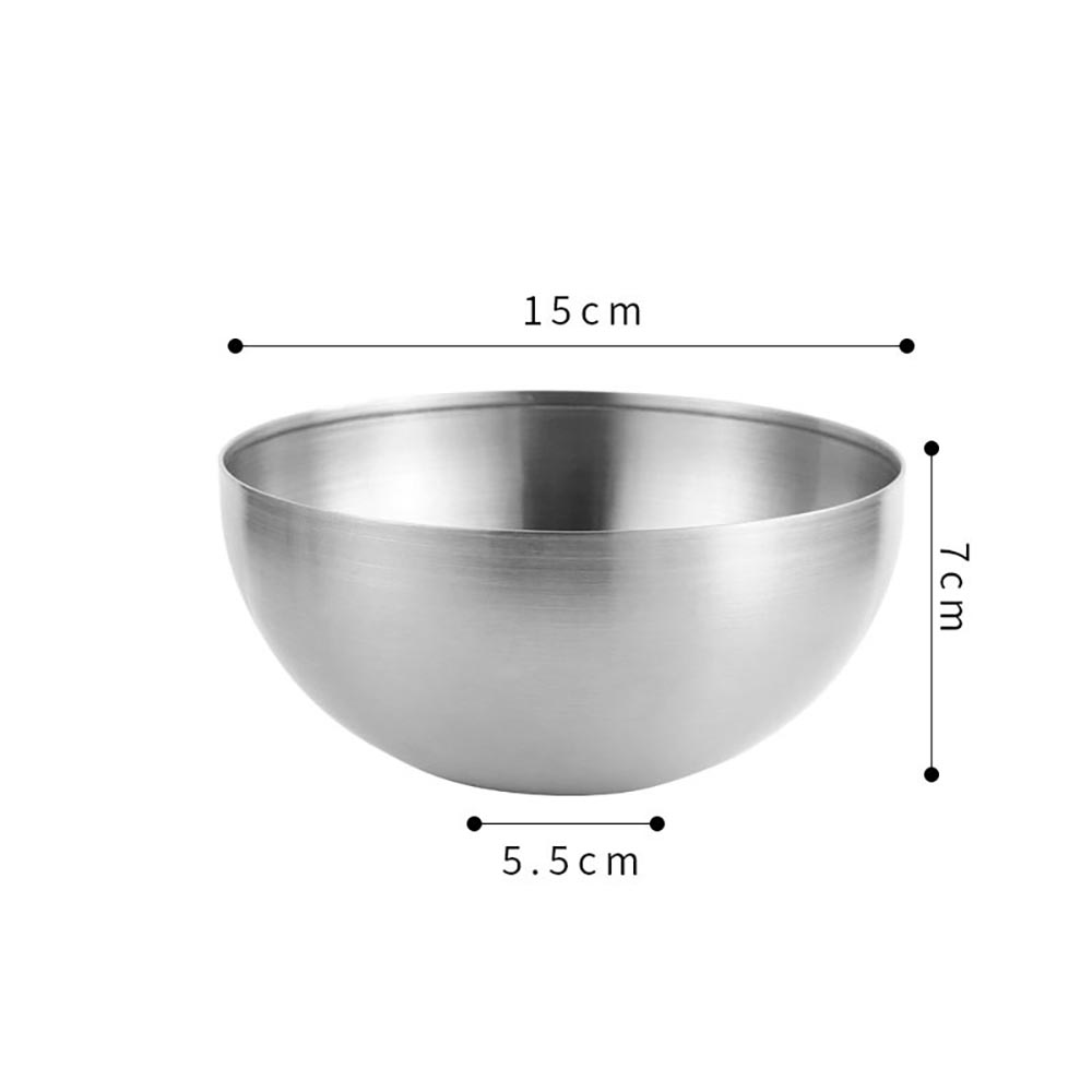 Salatschüssel Sets Schüssel Edelstahl Salat Bowl Snackschüssel Silber