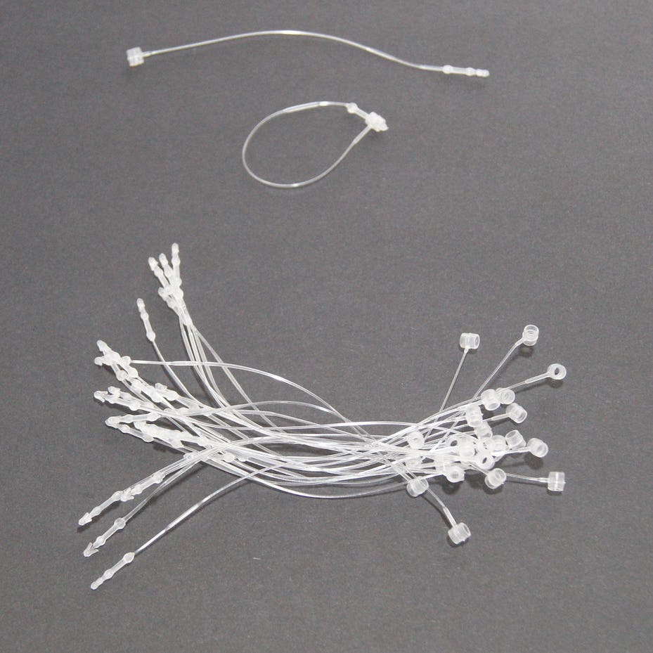 1000x 90mm Sicherheitsfäden Loop Pins Loop Lock für Etiketten Loop Ring Fäden Faden