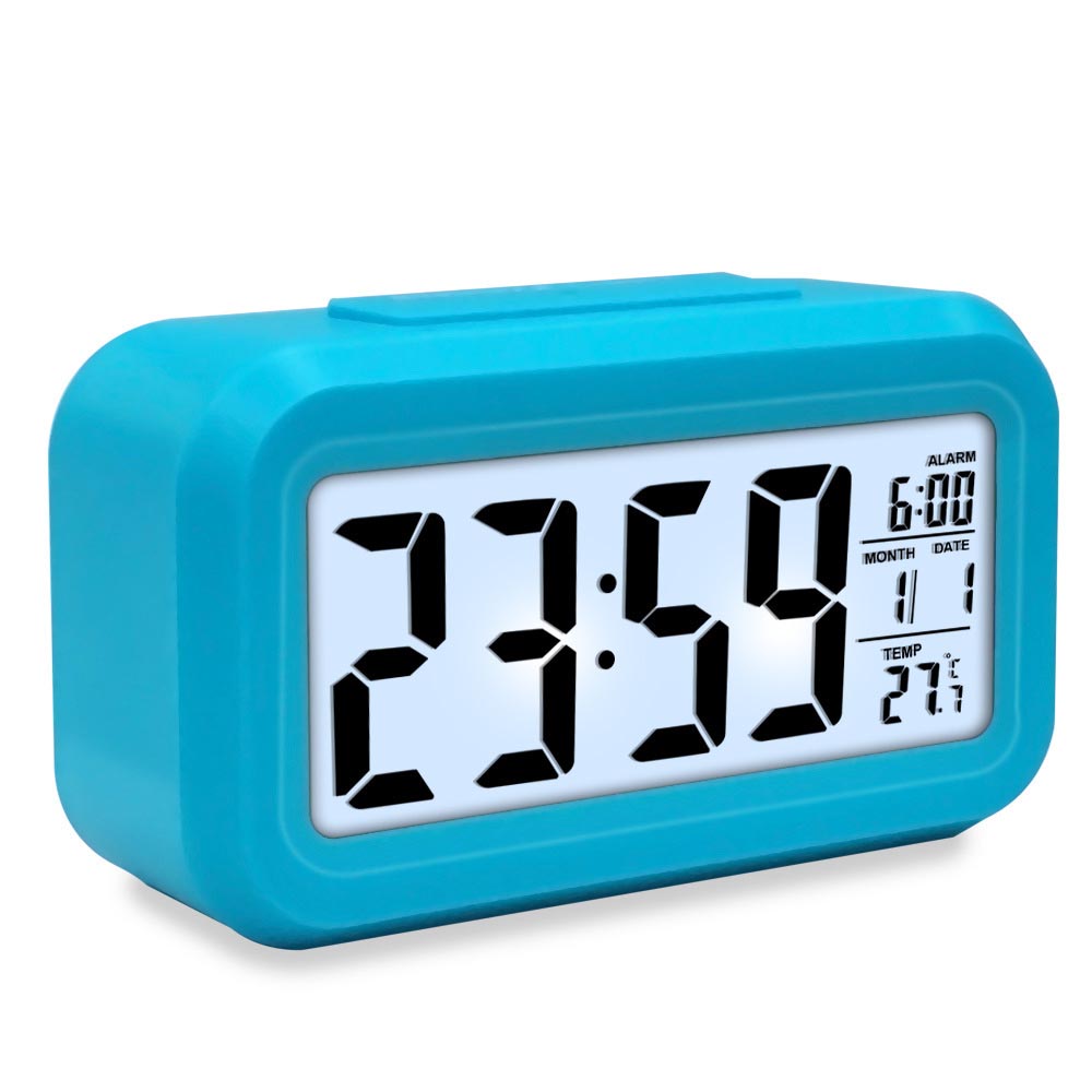 LCD Wecker Digital Alarmwecker Uhr Kalender Beleuchtet Schlummerfunktion Alarm