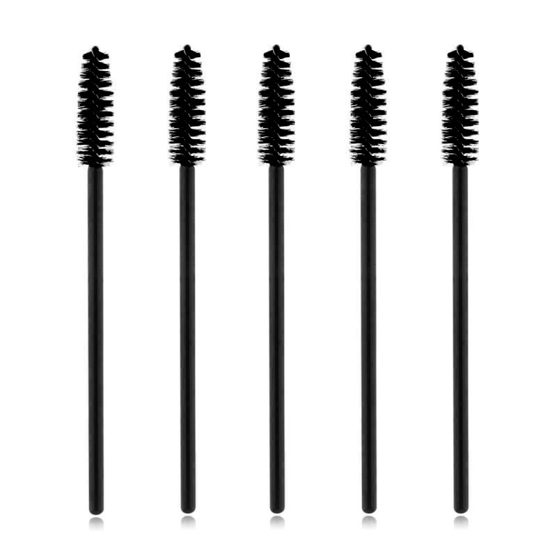 50x Wimpernbürstchen Mascarabürstchen Augenbrauenbürste Wimpernbürste Schwarz