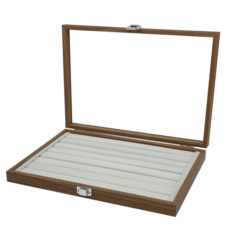 Holz Ringlade Ringbox Ringe Schaukasten Schmuckkasten Schmucklade Schmuckkoffer