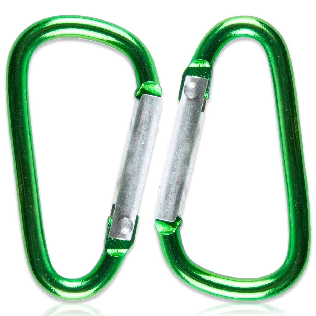 Karabinerhaken D-Form Schlüsselanhänger Schnapphaken Karabiner Haken Camping Alu