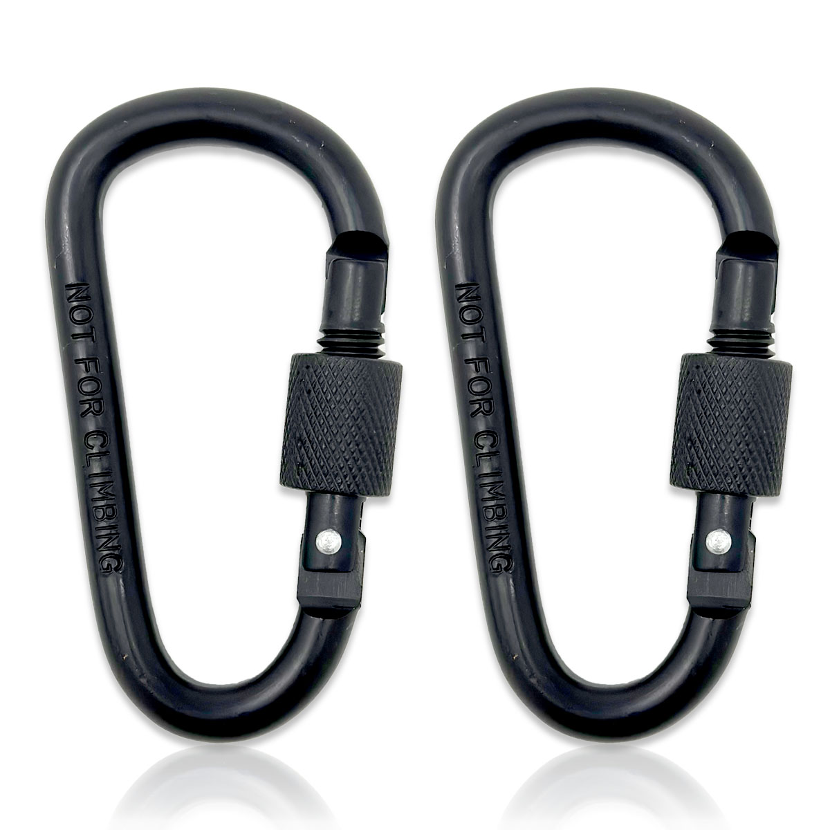 10x Karabinerhaken mit Schraubverschluss Karabiner Schnapphaken Feuerwehr Alu