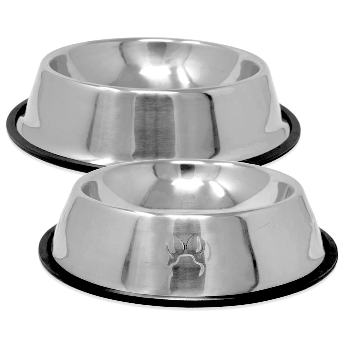 2x 750ml Ø26cm Futternapf für Hunde Katzen Hundenapf Napf Trinknapf Edeöstahl 