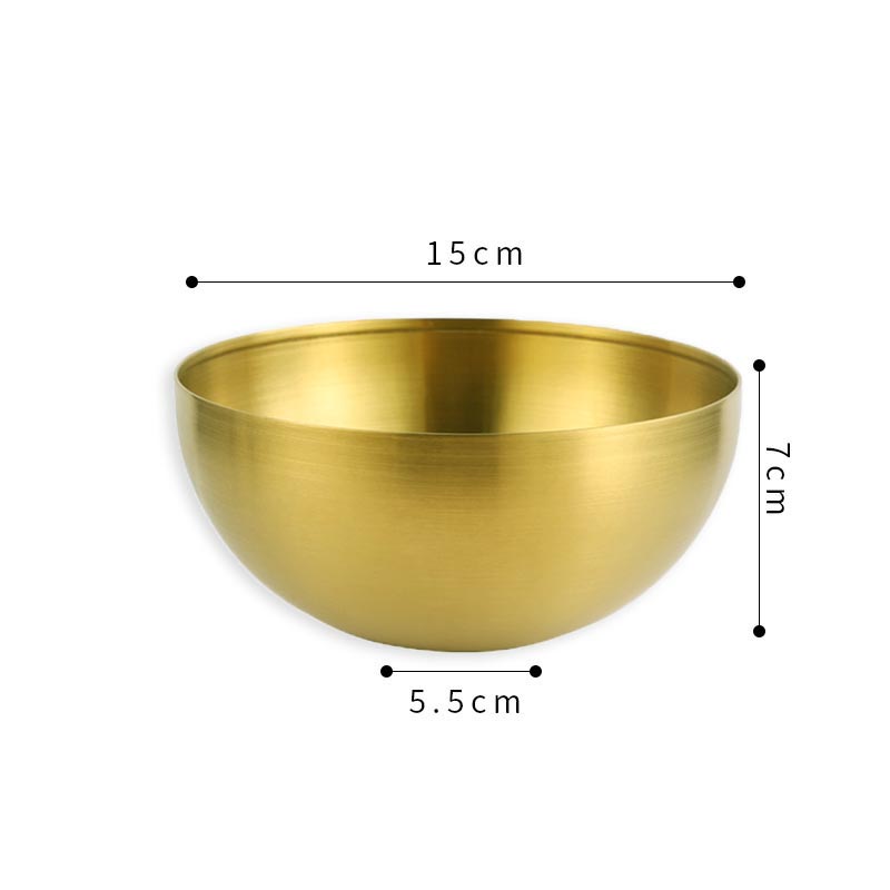 Salatschüssel Sets Schüssel Edelstahl Salat Bowl Snackschüssel Gold
